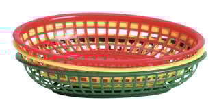 Korg plast gul 24x15cm