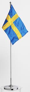 Bordsflagga Sverige tyg 24x15,5cm