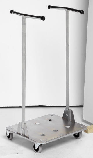 Säckvagn förzinkad för 125L säck 47,5x40x95cm