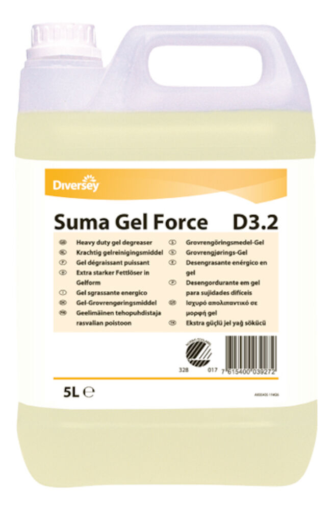 Grovrengöringsmedel gelform 5L Suma Gel Force
D3.2 högalkaliskt