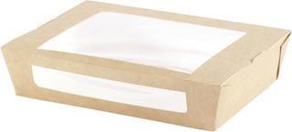 Box Kartong/PLA rektangulär med fönster 1200ml
200x155x45mm brun ecoecho