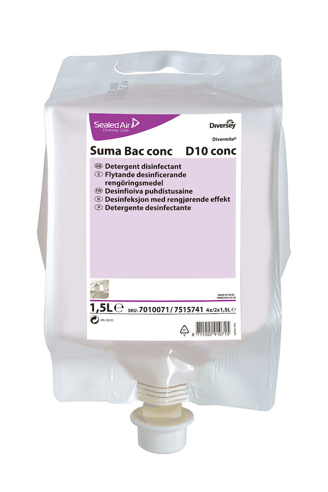 Allrengöringsmedel- och desinfektionsmedel 1,5L
Suma Bac conc D10
