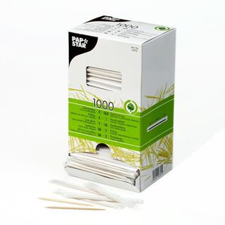 Tandpetare trä singelpackade i papper 
66mm  i dispenserbox