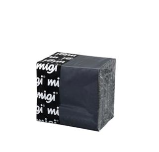 Servett 1/4-vikt 3-lag 33x33cm Svart