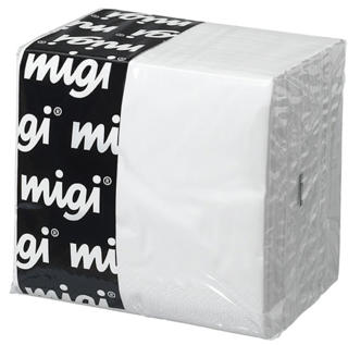 Servett 1/4-vikt 3-lag 24x24cm Vit