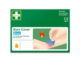 Plåster Skydd Brännsår Hydrogel plåster 10-pack 
Blå Burn cover