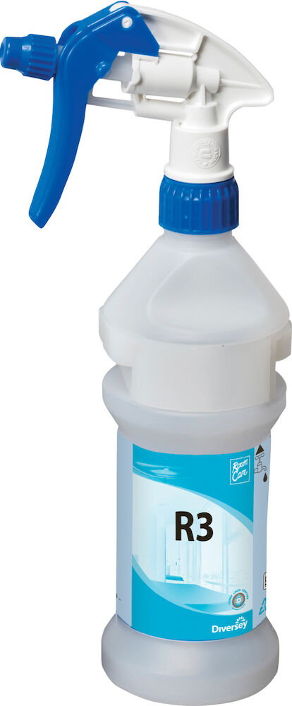 Sprayflaska för påfyllning a Divermite S Room
Care Divermite tomma flaskor till R3 ljusblå