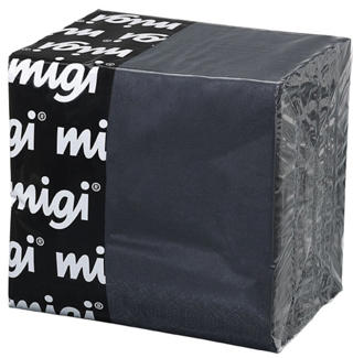 Servett 1/4-vikt 3-lag 24x24cm Svart