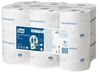 Toalettpapper T9 Smartone Mini Advanced 2-lag
13,4cmx112m vit