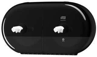 Dispenser T9 toalettpapper SmartOne Mini Twin
22,1x39,8x15,6mm svart