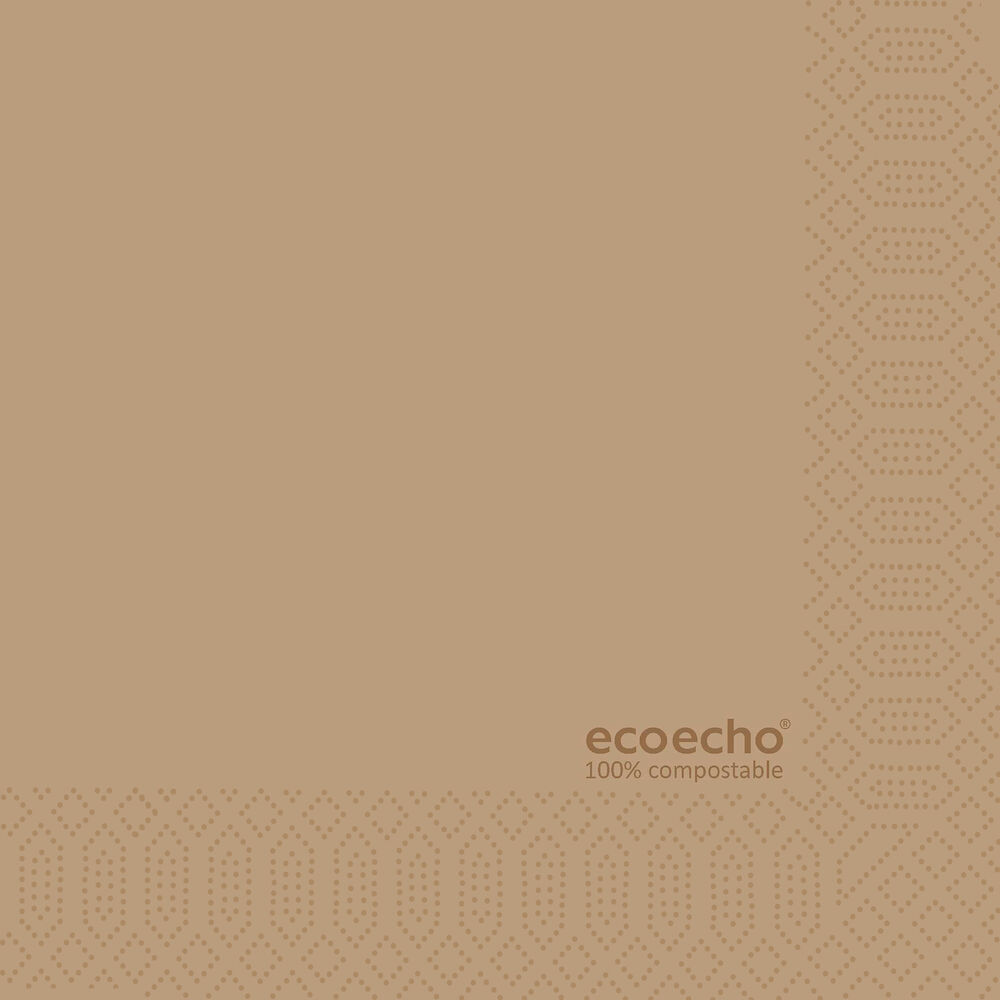 Servett 1/4-vikt 2-lag 24x24cm natur ecoecho