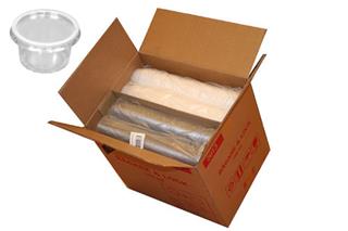 Dressingbägare inkl lock PS/PET
100ml Ø75x40mm transparent