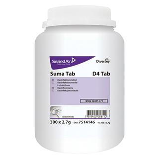 Klortabletter för desinfektion 300st Suma Tab D4
