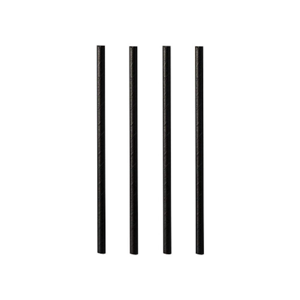 Sugrör Cocktail Papper Pure 0,7x15cm Svart