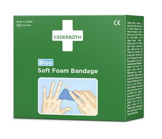 Plåster & bandage 6cmx4,5m Soft Foam Bandage Blue