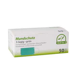 Munskydd 3-lager fleece med näsklämma 9x17,5cm
grön
