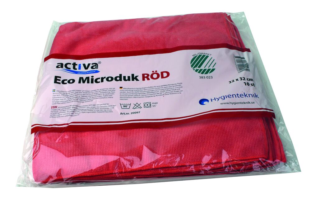 Microduk 32x32cm Röd Eco