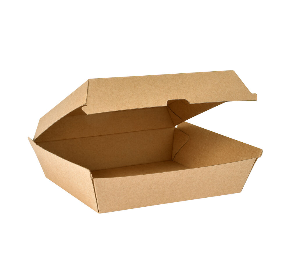 Box Kartong Clam Dinner 1300ml 178x160x75mm brun
