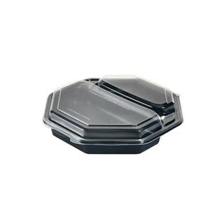 Box PS Octaview 2-fack med vidhängande lock
580/280ml 230x230x50 svart