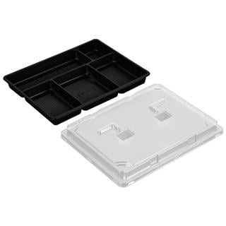 Bentoform inkl. lock 5-fack PS/OPS
27x27x5cm svart/transparent