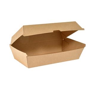 Box Kartong Clam Dinner 1100ml 205x107x79mm brun