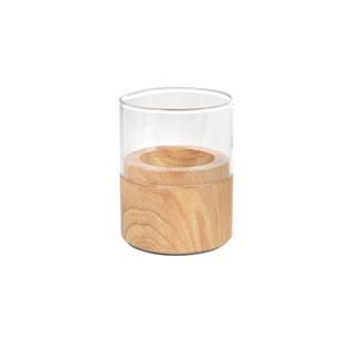 Ljushållare glas Neat Wood 70x61mm Light