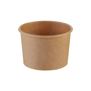 Bägare Kartong+PE deli/glass 150ml Ø90/70x48mm
brun