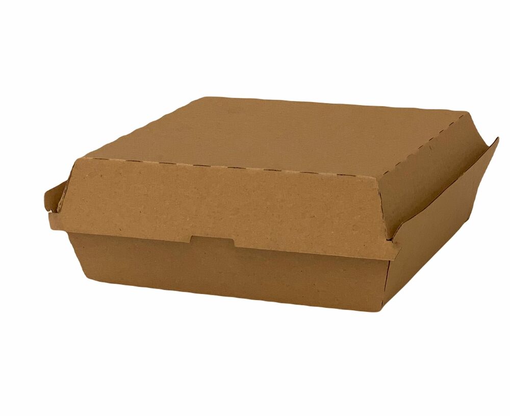 Box Take away Hel well 18x16,5x7cm Brun