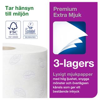 Toalettpapper premium T2
mini jumbo extra mjukt