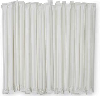 Sugrör Papper Standard 0,8x21cm Vit