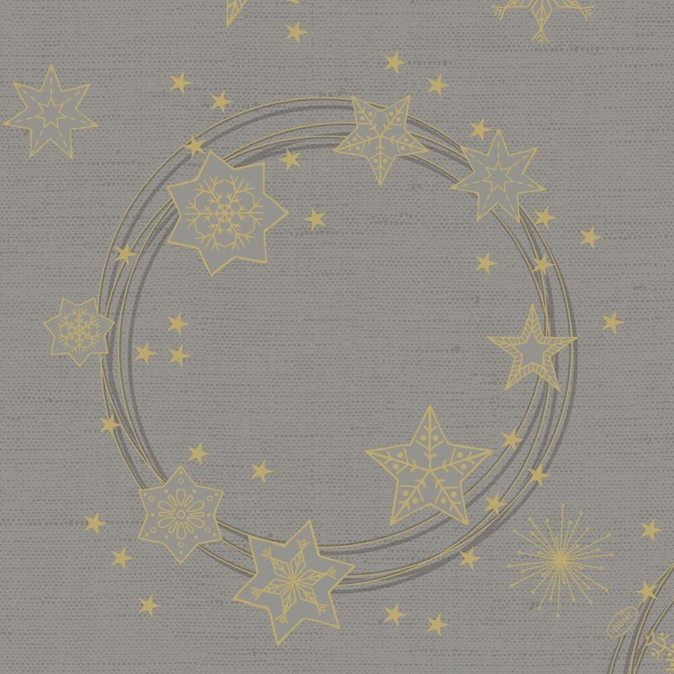 Servett Dunisoft 40x40cm  
Star Shine Granitgrå jul