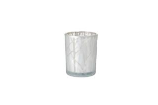 Ljushållare glas Shimmer 100x80 mm Vit,
6 St/kart (6 x 1 St)