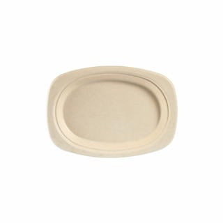 Tallrik Oval Bagasse Natur 23cm