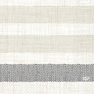 Servett 3-lagers 33x33cm Rigato Black