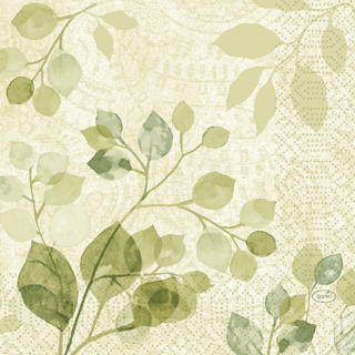 Servett 3-lags 33x33cm Paisley Leaves