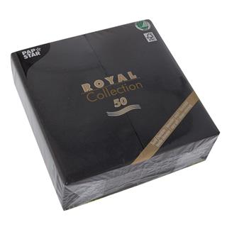 Servett Royal Collection 1/8-vikt 48x48cm 
TF svart