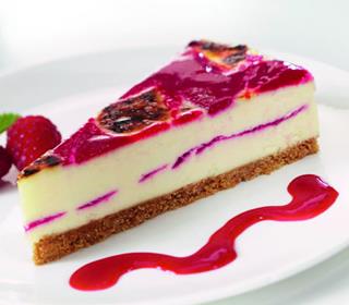 Cheesecake vit choklad hallon