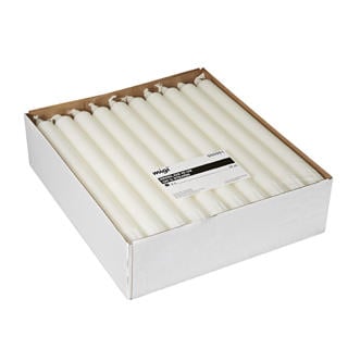 Kronljus Stearin 25x2,2cm 30-pack Vit