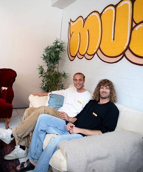 Alexander Leijon och Frej Edvardsen, ägare av Mushu Mushrooms.