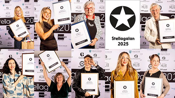 Bildkollage från Stellagalan 2025 med vinnarna..