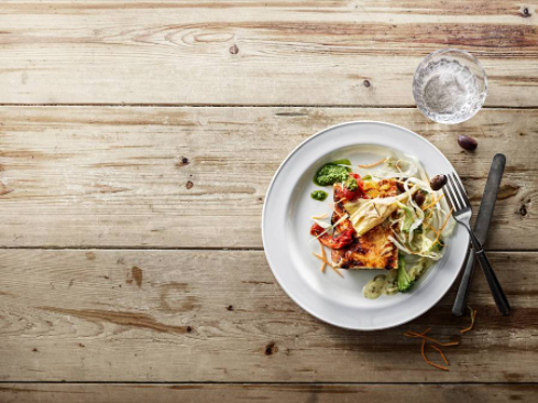 Focacciapizza med rawslaw