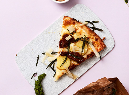 Vit Pizza med Potatis och Pulled Vego [Orkla]
