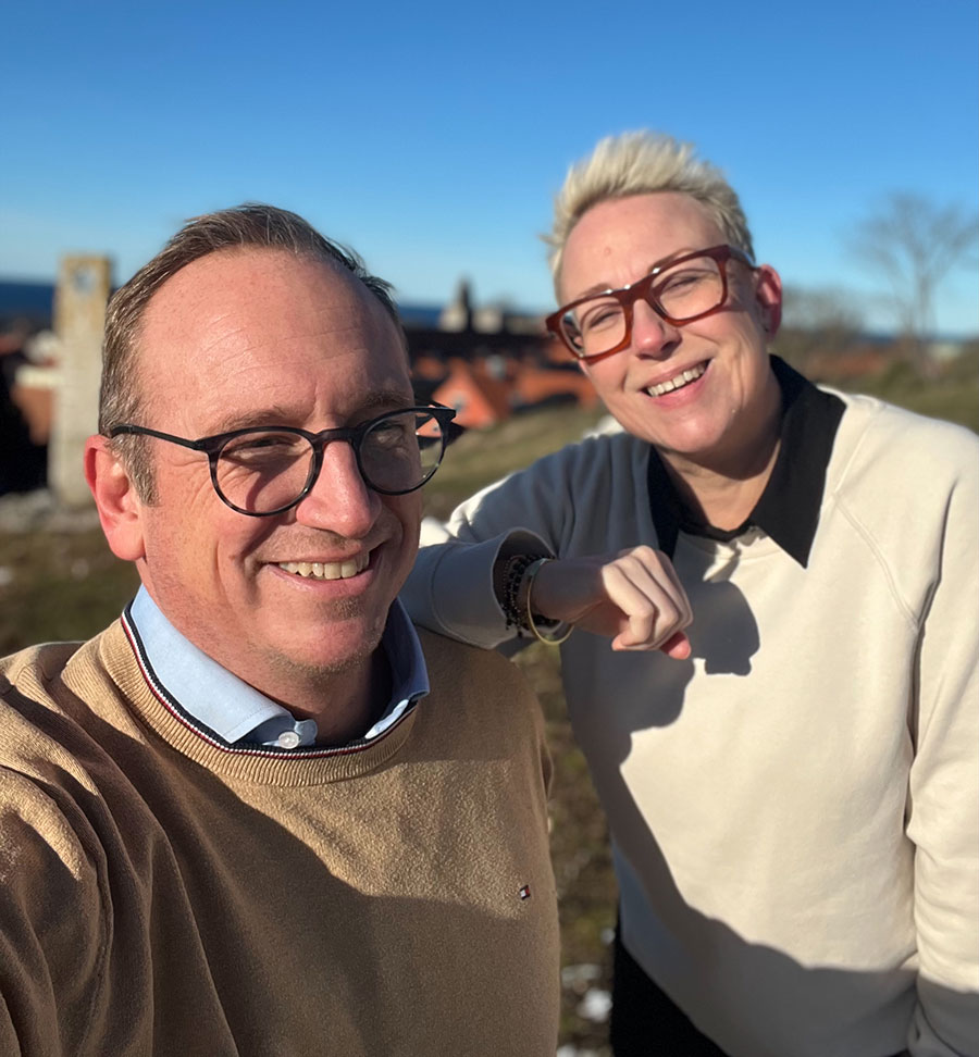 Jakob Werkelin och Kicki Sortti, lokala säljare för Menigo på Gotland.