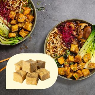 Tofu Friterad Tärnad