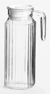 Tillbringare glas med plastlock 1,1L